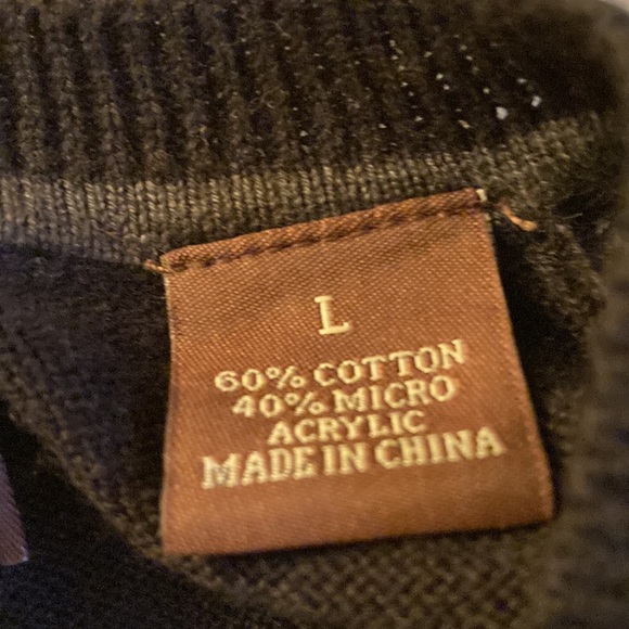 Perry Ellis Men V Neck Sweater Black size Large - Picture 7 of 7